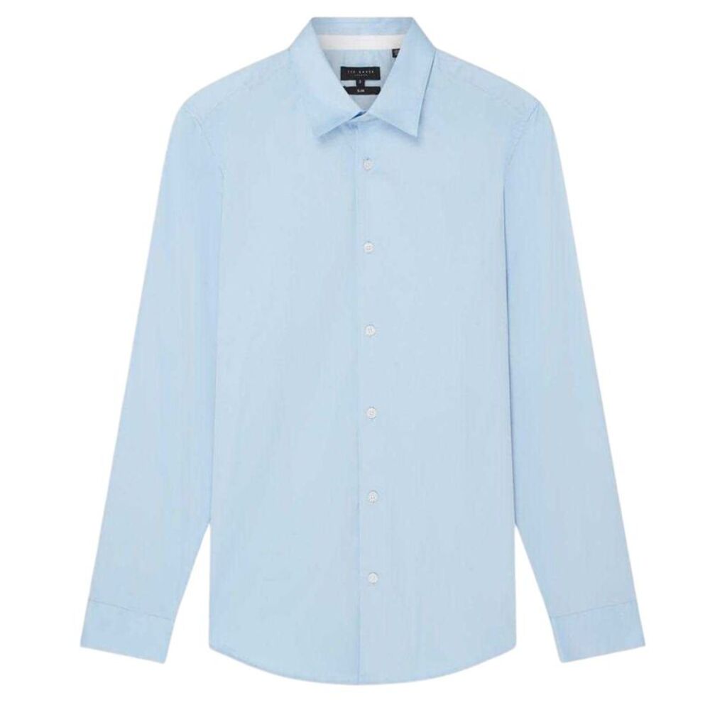 Ted Baker Mens Oxford Collared Long-Sleeved Shirt / Pale Blue